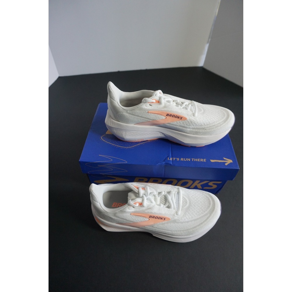 Brooks Revel 9 Womens 7.5 Running Shoes White Cyber Peach Purple 1204891B152